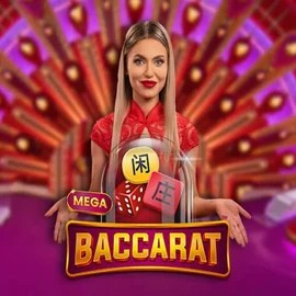 Official Live Casino logo: Mega Baccarat by Pragmatic Play at LalaBet Casino